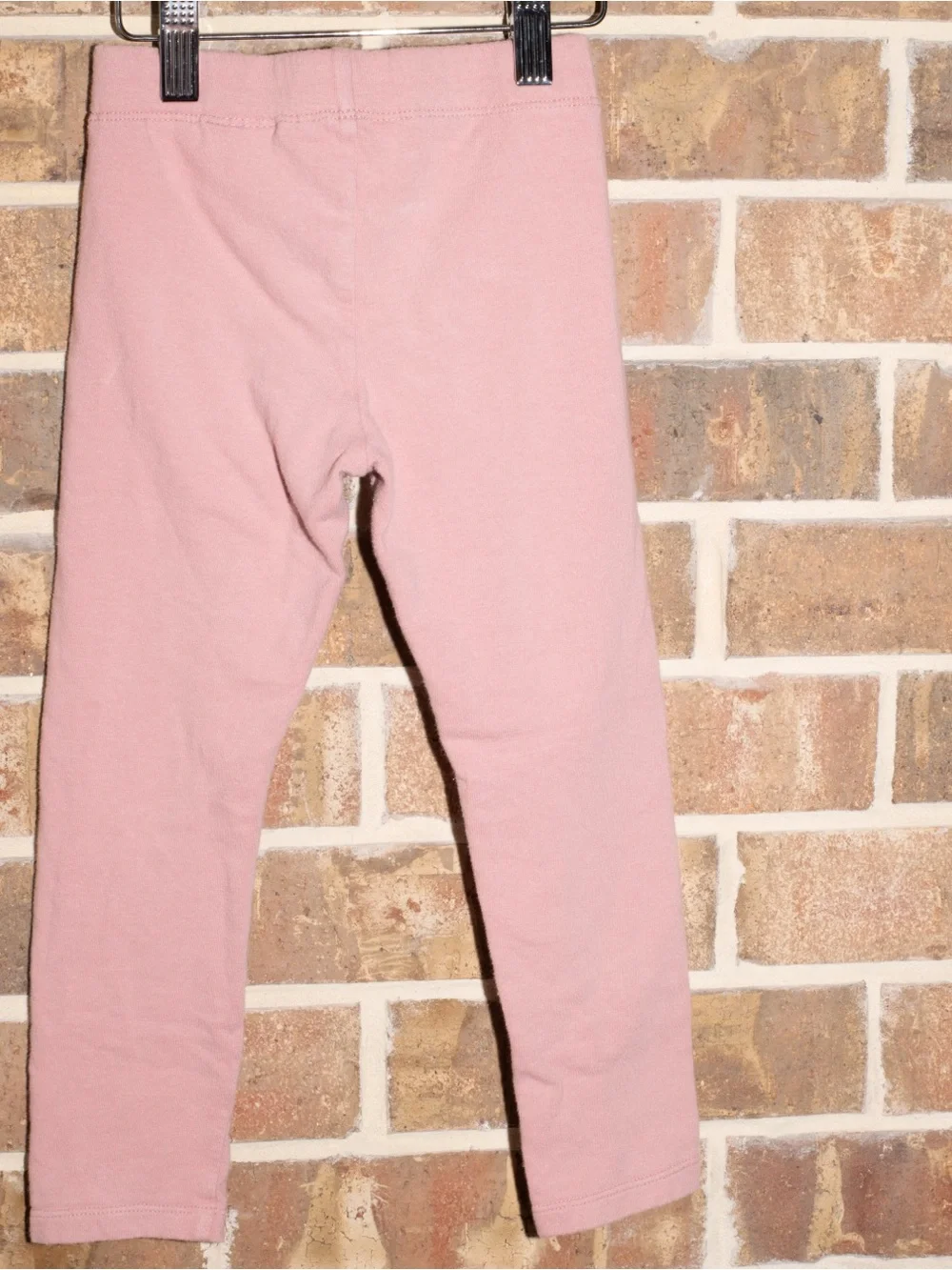 H&M pink metallic heart leggings
